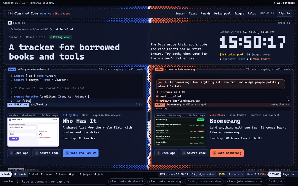 Terminal Velocity at desktop width