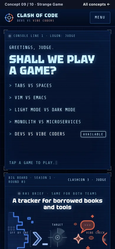 Strange Game on a phone